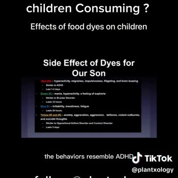 Food dyes and human behavior part 2/2