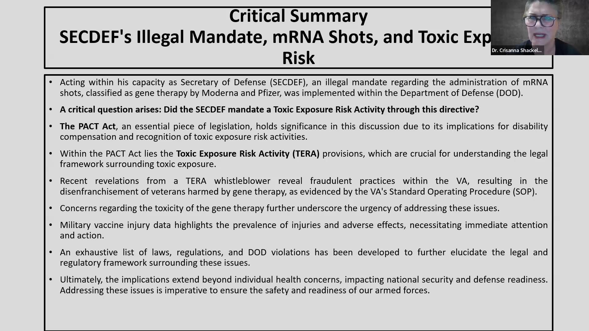 Military Readiness with Dr. Shackelford