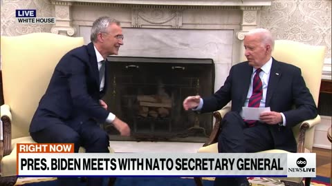 Biden meets with NATO secretary general on defense ABC News