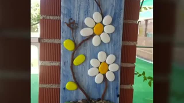 Real ston and sea stone craft ideas/artistic Pebble art