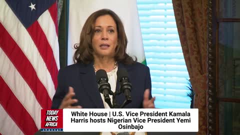 Kamala Harris receives Nigerian Vice President Yemi Osinbajo at White House