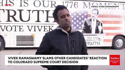 Vivek Ramaswamy Rips Other Candidates' Reaction To Colorado Supreme Court Blocking Trump From Ballot