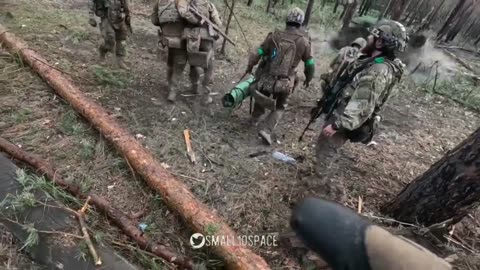 Azov Soldiers Under Fire From a Russian Mortar