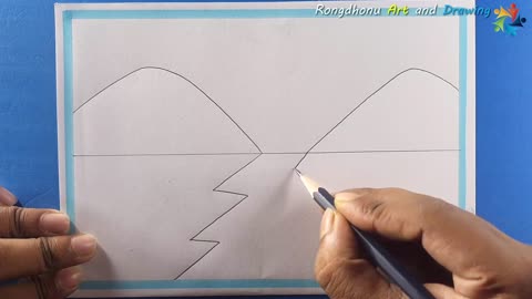 How to Draw Rainbow Scenery || Rongdhonu Scenery Drawing || Painting