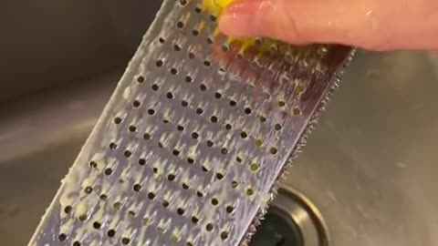 pov: you realize a lemon cleans your box grater better than a sponge