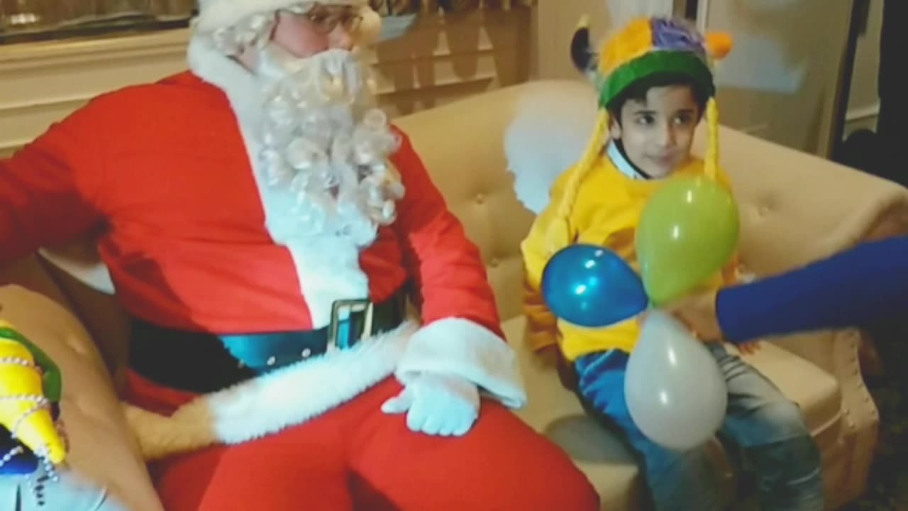 Santa Entertainers at a Punjabi Realtor's Client Appreciation Party, Indian Banquet Hall, Surrey BC