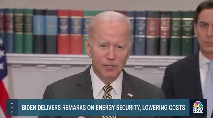 Joe Biden during a speech on energy security and lowering costs in US