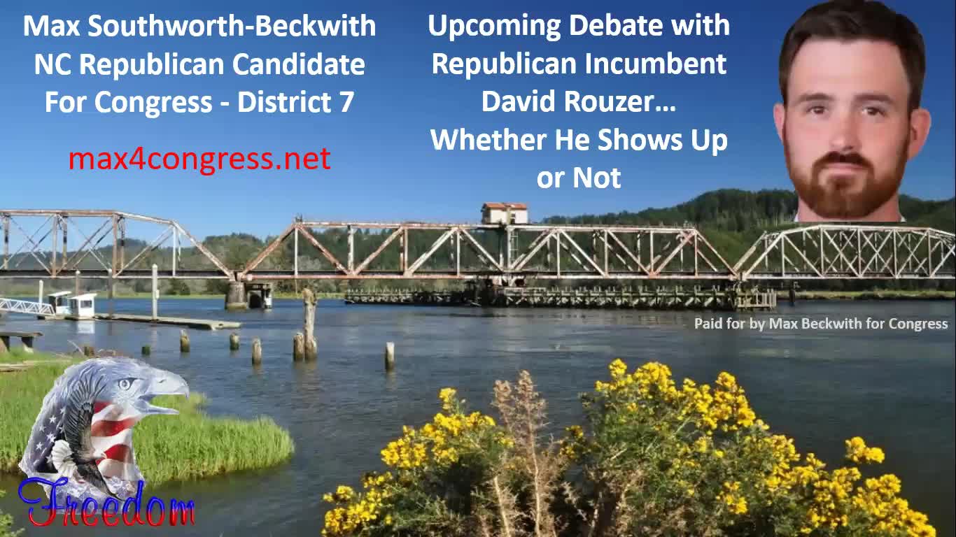 Max Beckwith, NC CD-7, Republican Candidate Requests RPUSA Debate with David Rouzer
