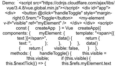 How to access ref element that being conditionally rendered in vif Vue