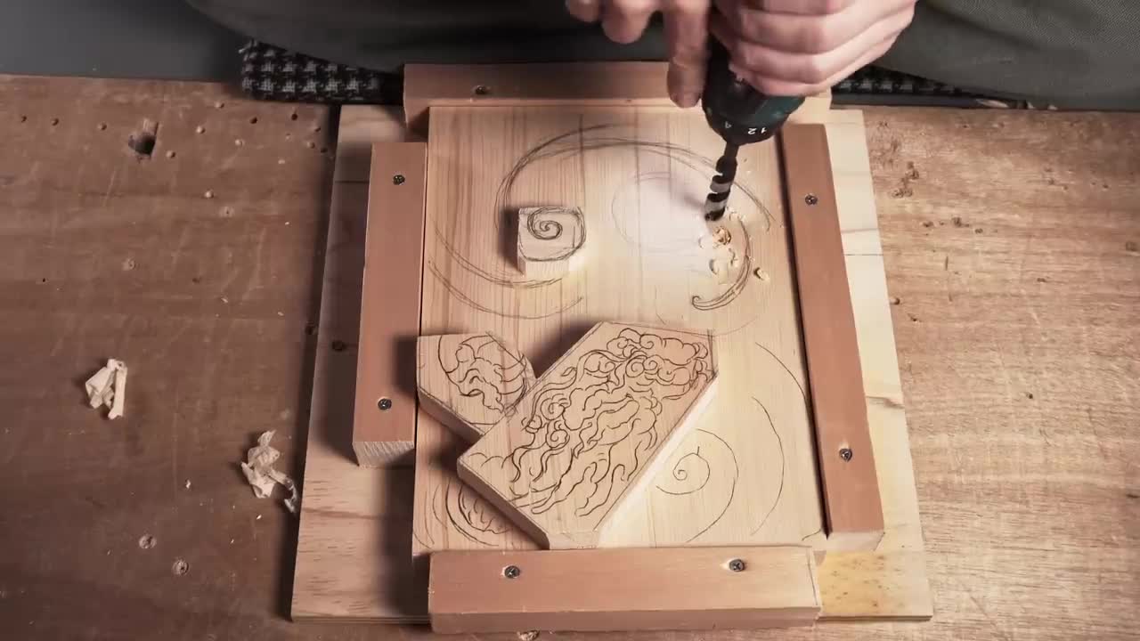 Wood Carving Dragon| To use technic of Japanese traditional wood carving| Woodworking