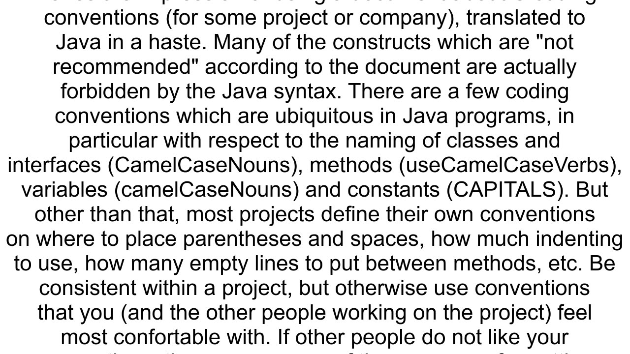 Java coding conventions what is the rationale for a space after a cast