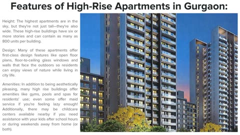 Gurgaon High Rise Apartments Live Above the City