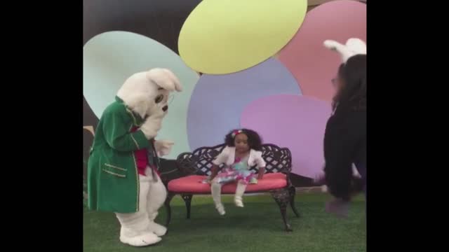 Easter Bunny Gets A Little Too Close For Comfort