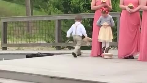 Kids add some comedy to a wedding! - Ring Bearer Fails