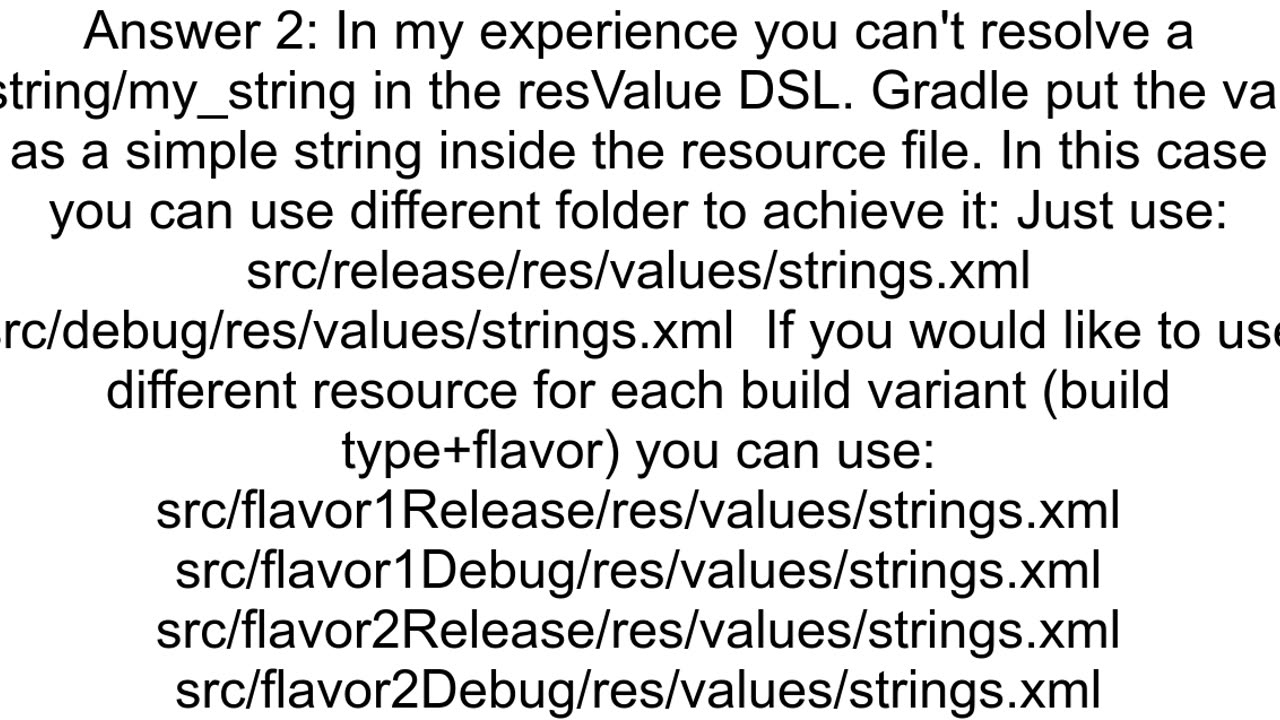 Defining 39resValue39 using an existing string definition