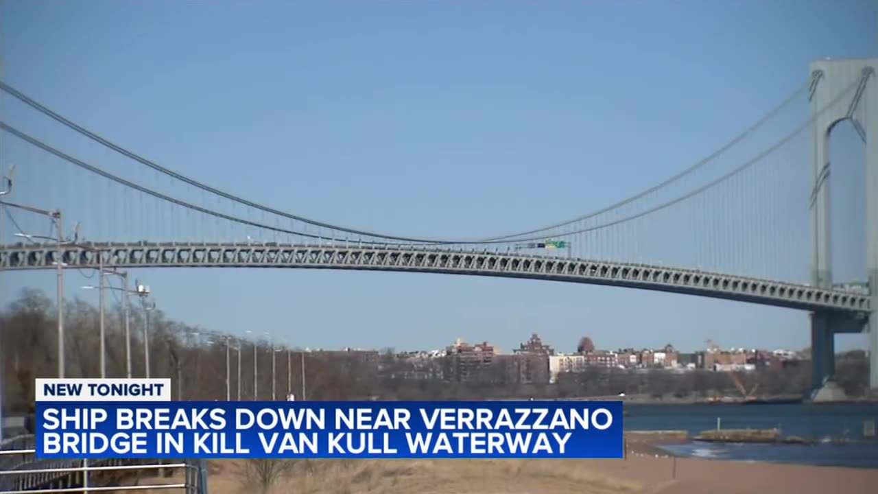 Ship breaks down near Verrazzano Bridge