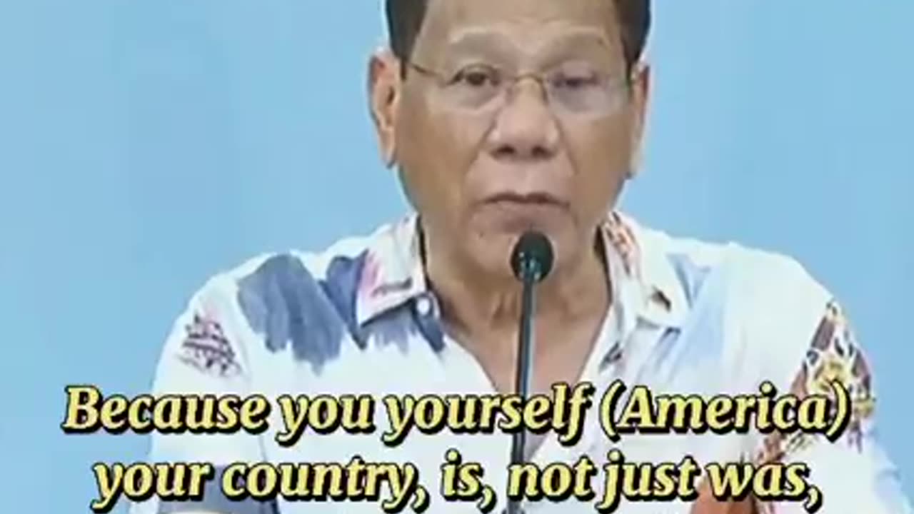 Filipino president Duterte exposes the hypocrisy of America and UK