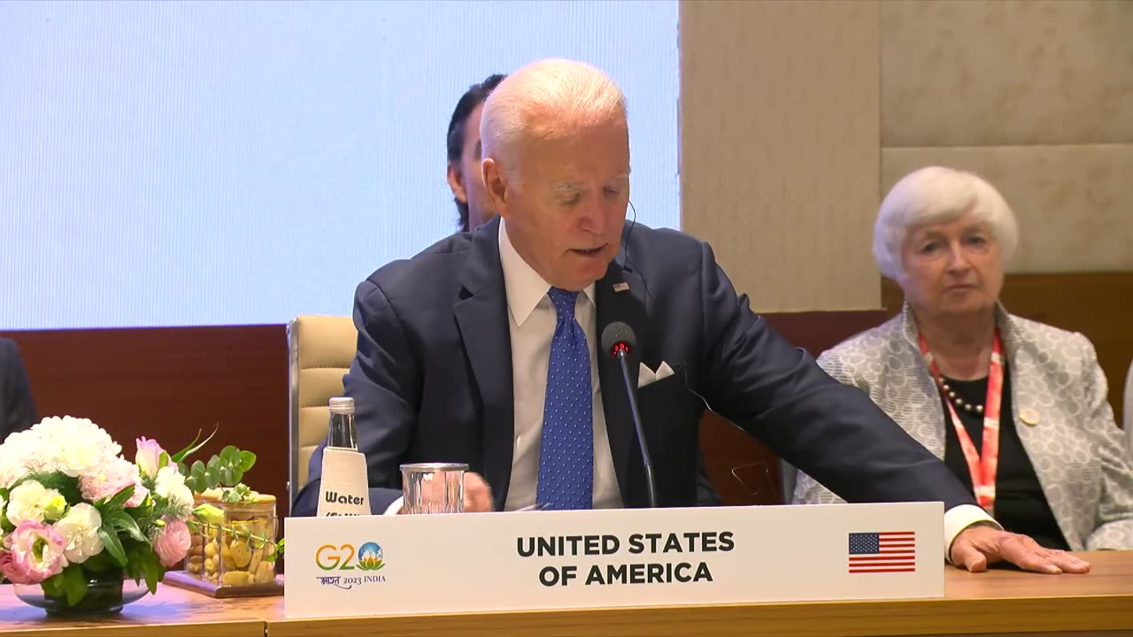 US President Joe Biden addresses at the Partnership for Global Infrastructure and Investment