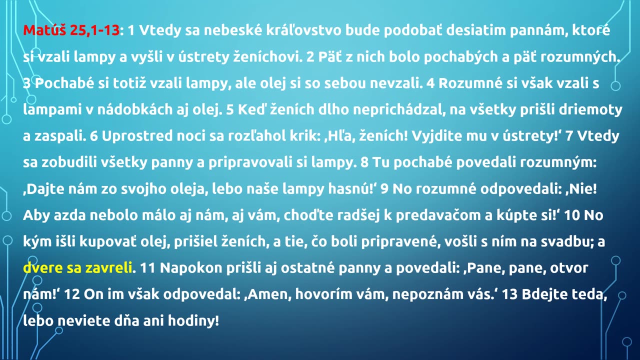 Kniha Zjavenia 3,8a - Posolstvo do Filadelfie, III (ZJ39)