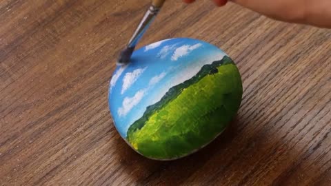 Painted on stone! ! There are such details. what a great idea