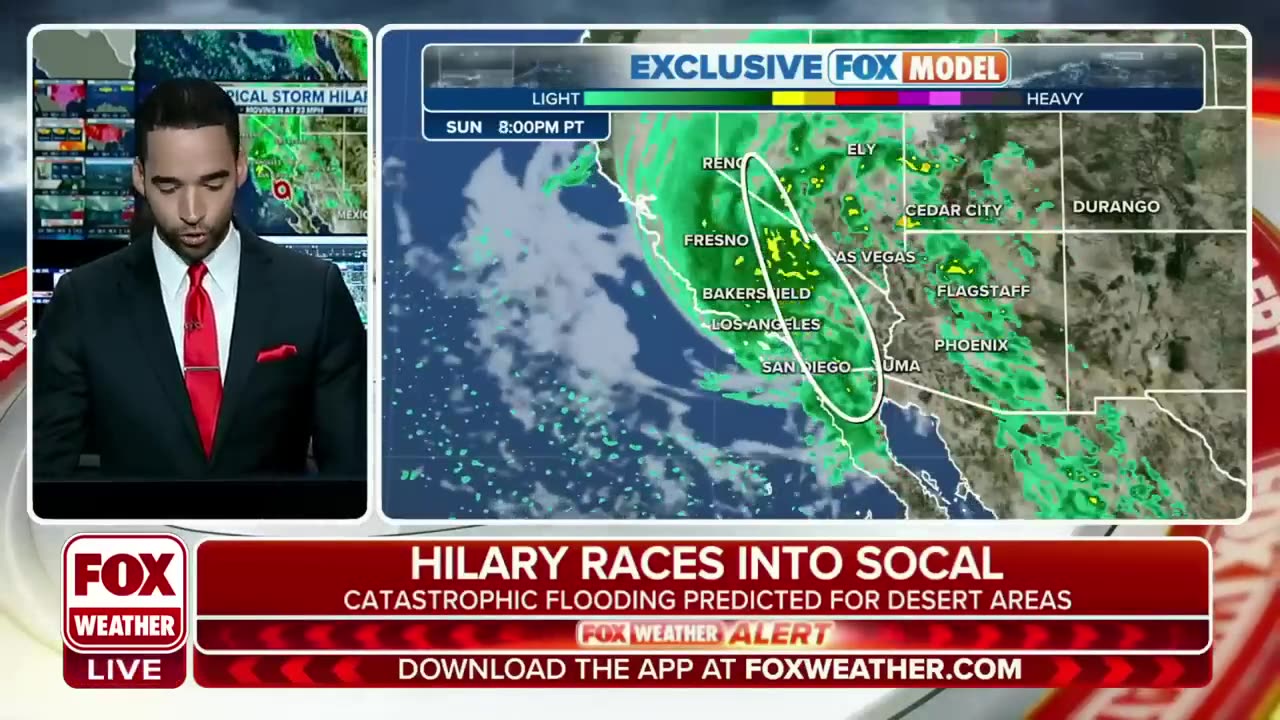 Core Of Tropical Storm Hilary Nearing Southern California, Streets Flooding In Los Angeles news
