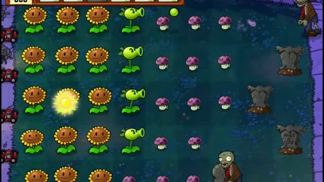 Plants vs Zombies Aventura Noche Nivel 2 2