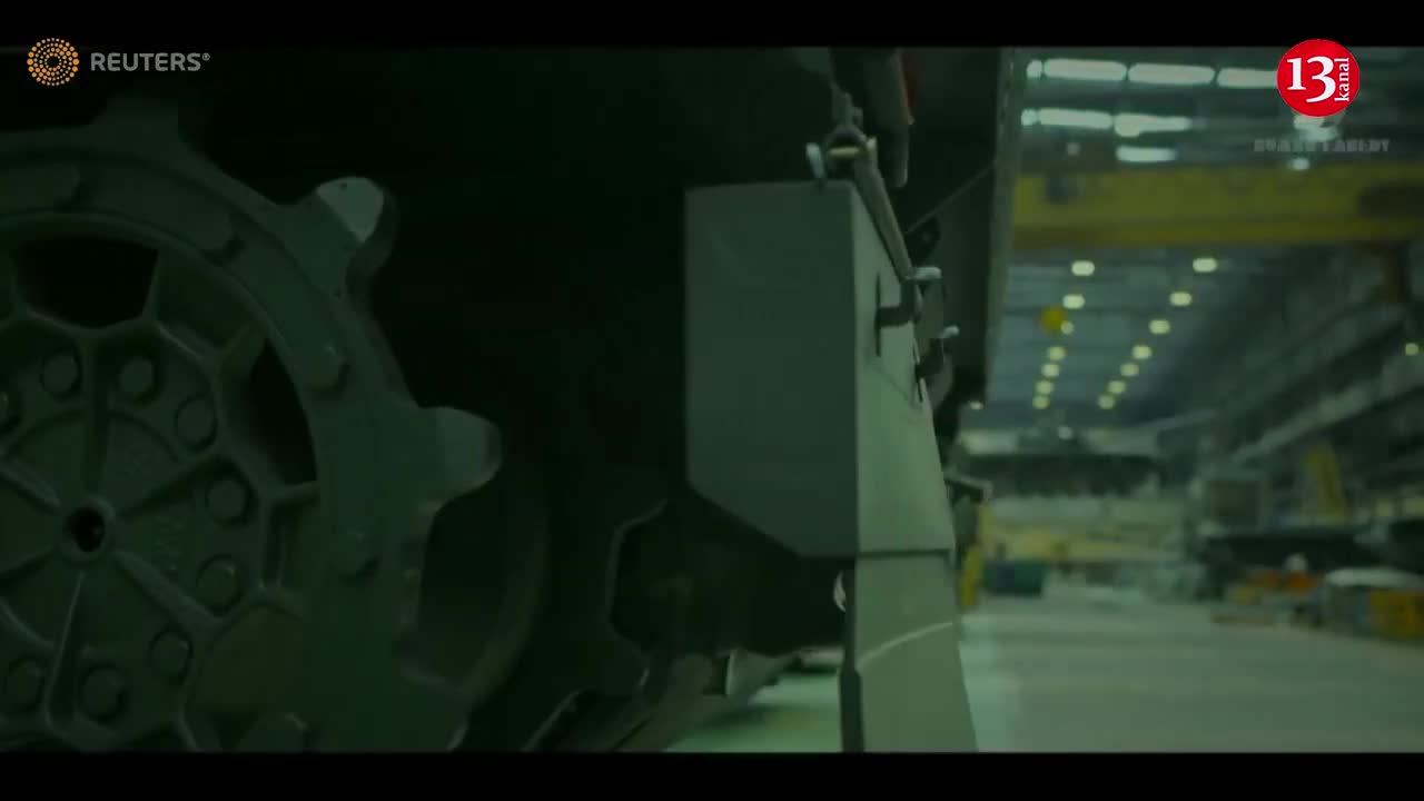 File footage of Leopard tanks being serviced in Poland
