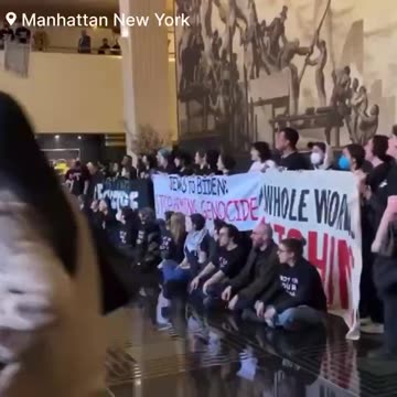 Pro-Palestinian protesters have taken over NBC’s Center lobby