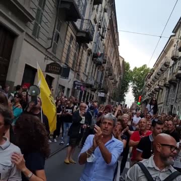 TURIN, ITALY Lockdown/Vaccine Passport Protest: "Keep your hands off the children"]
