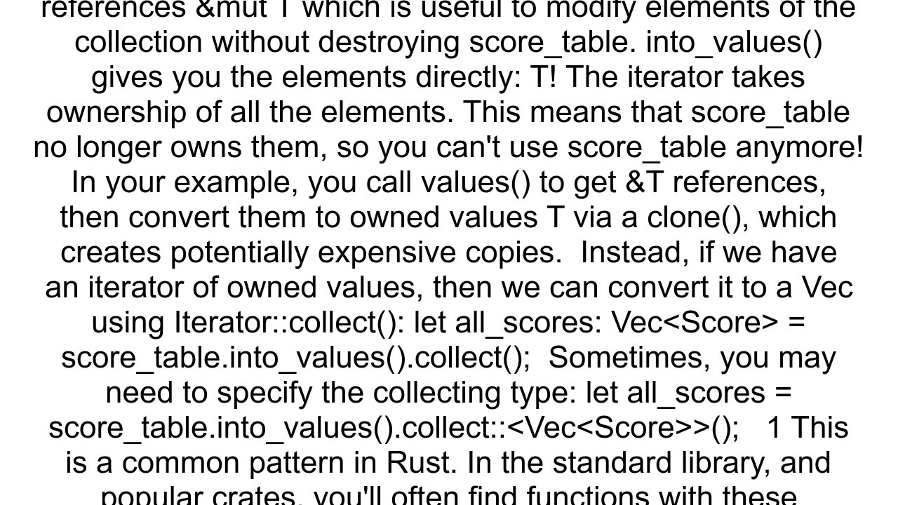 How do I collect the values of a HashMap into a vector