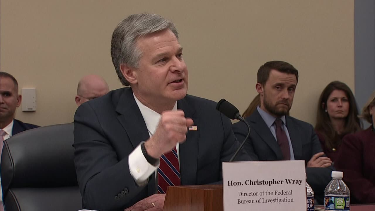 FBI Director says little at House Intelligence Committee hearing