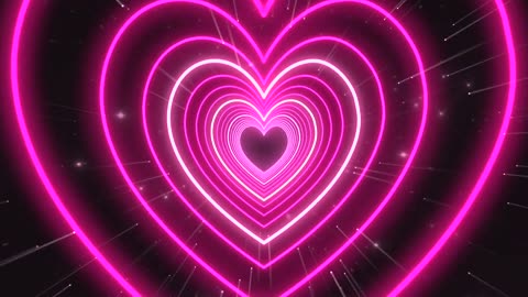 572. Heart Tunnel💖Pink Heart Heart Wallpaper Video