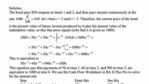 Exam FM exercise for May 27, 2022