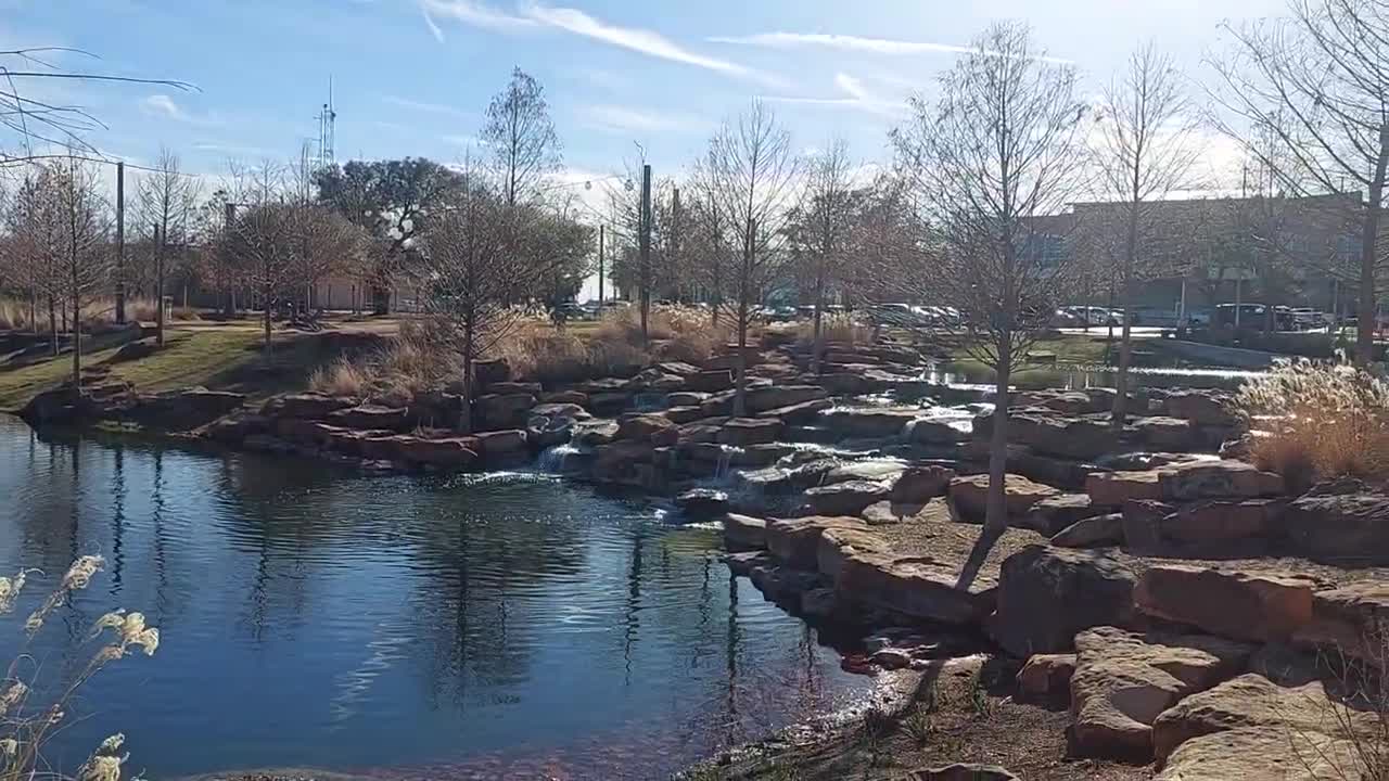 Sky weather clouds, WATERFALLS/POND Campus Texas A&M University #6 of 17