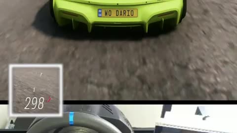 Drag Race RIMAC NEVERA | Forza Horizon 5 #steeringwheel #short #rimacnevera