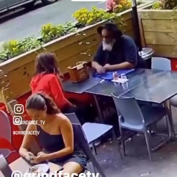 Woman gets ROBBED while eating at a restaurant