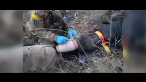 Combat Medics Prepare Ukrainian Soldier from Evac