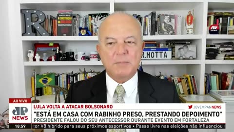 "Está em casa com rabinho preso, prestando depoimento"