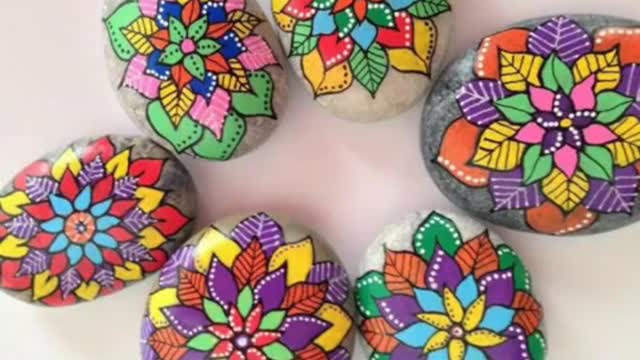 poppy painting on stone 30+ popular best floral pebble painting ideas