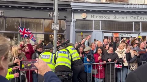 King Charles and Queen Consort nearly hit with eggs on walkabout in York