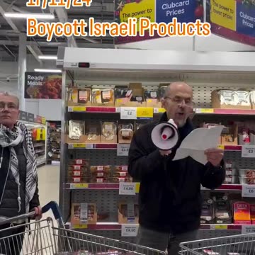 DS activists made an announcement at Tesco in Altrincham, Trafford, urging...
