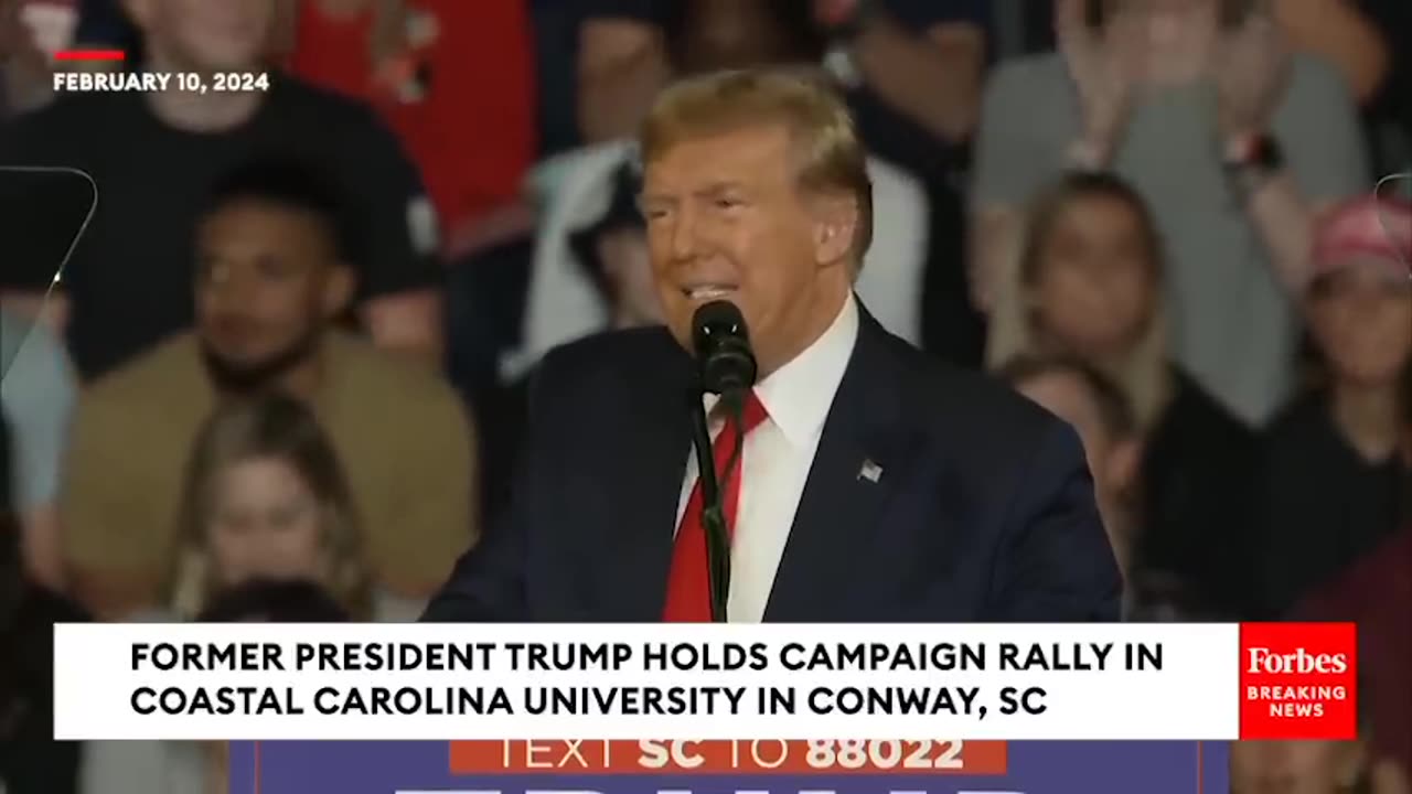 Heckler Interrupts Trump's Speech At South Carolina Rally—Then He Responds