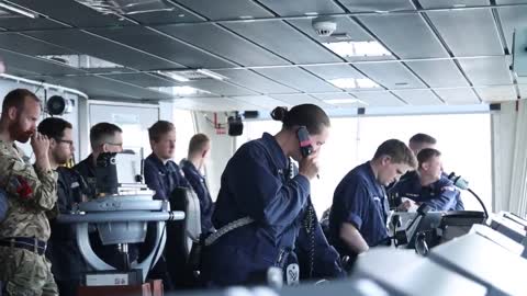 The Royal Navy during the naval exercise in the Baltic Sea.