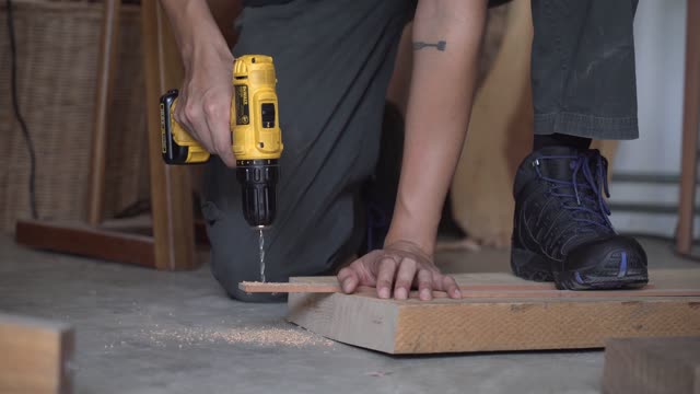 Drilling in the workshop