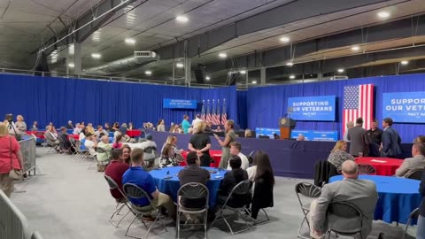 This was the crowd Biden drew in New Hampshire tonight.