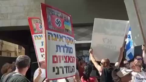 A rally against Ukraine Nazis was held in Tel Aviv