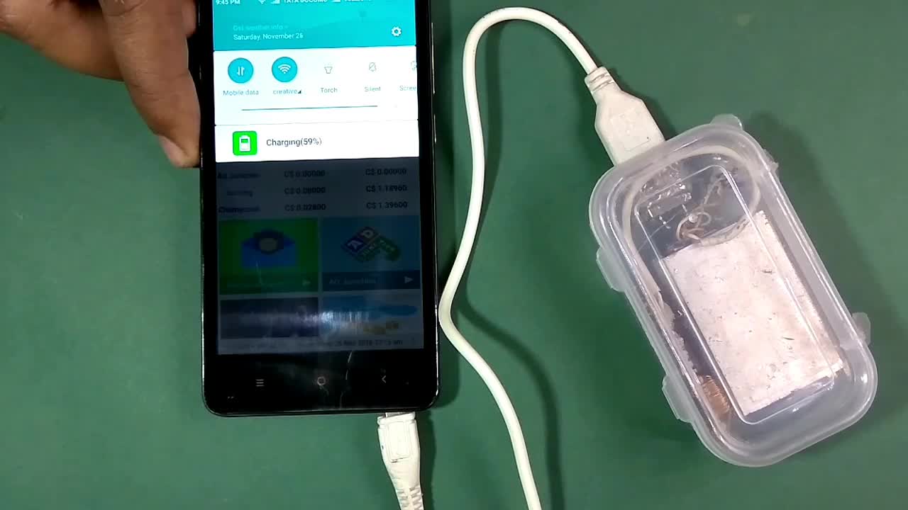 Power bank made from mobile battery with a 5000 mah capacity