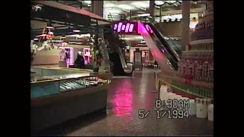 90s Christmas Nighttime Camcorder Footage of The Galleria Mall Louisville KY