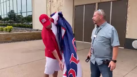 Owen Shroyer Drops MASSIVE Trump Won Flag At MLB Stadium Aug 1, 2021