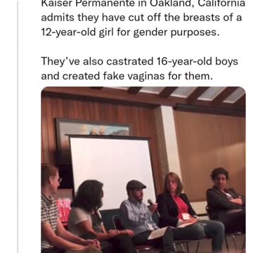 Double Mastectomy And Genital Mutilation Preformed On 12 And 16 Year Olds
